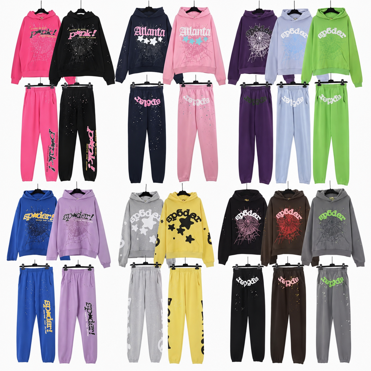 Sp5der Hoodies & Sets — Full colorways & tracksuits